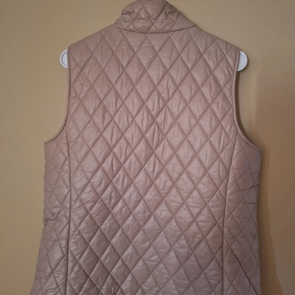 Time and Tru Women's Diamond Core Vest Sizes L Color Beige - Picture 6 of 6